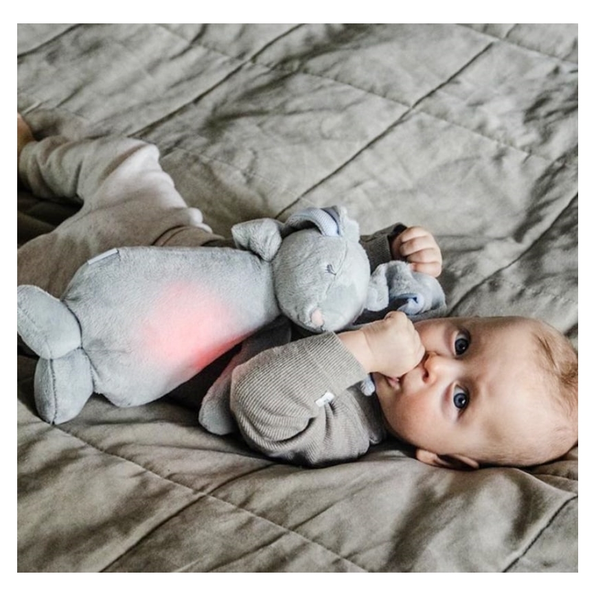 Moonie - Barn liten nattlampa kanin silver