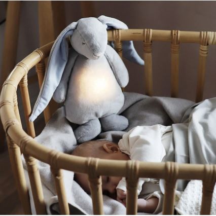 Moonie - Barn liten nattlampa kanin silver