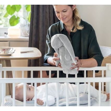 Moonie - Barn liten nattlampa kanin silver