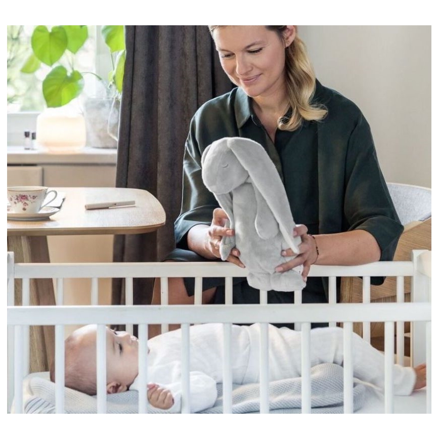 Moonie - Barn liten nattlampa kanin silver