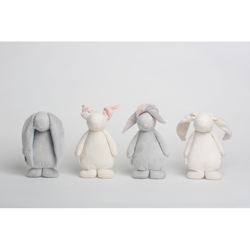 Moonie - Barn liten nattlampa kanin silver