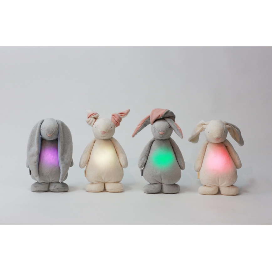 Moonie - Barn liten nattlampa kanin silver
