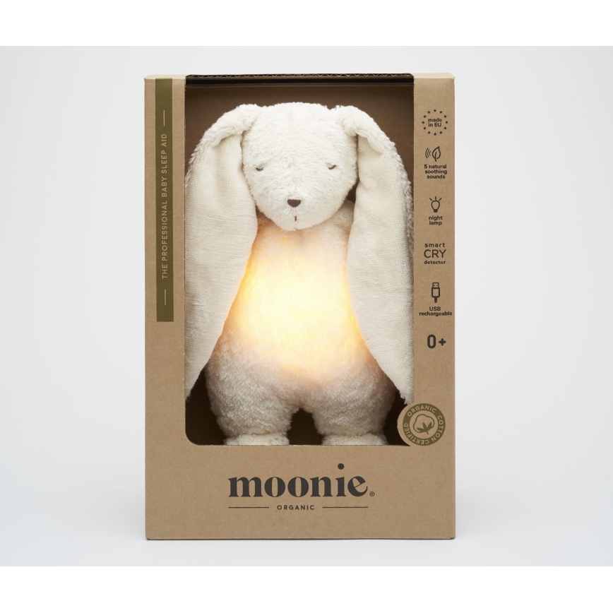 Moonie - Goskompis med melodi och ljus kanin 2.0 organic polar