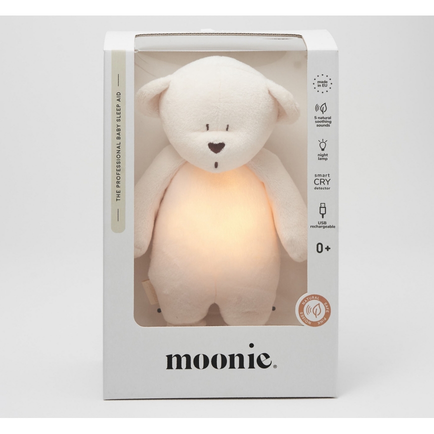 Moonie - Goskompis med melodi och ljus liten björn 2.0 cream