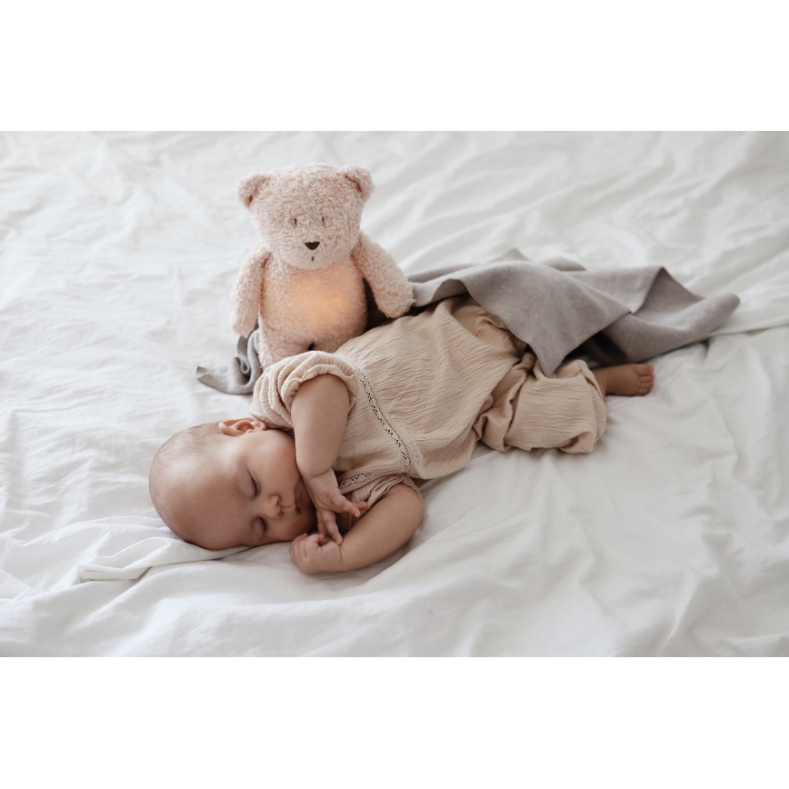 Moonie - Goskompis med melodi och ljus liten björn 2.0 organic honungsremsor