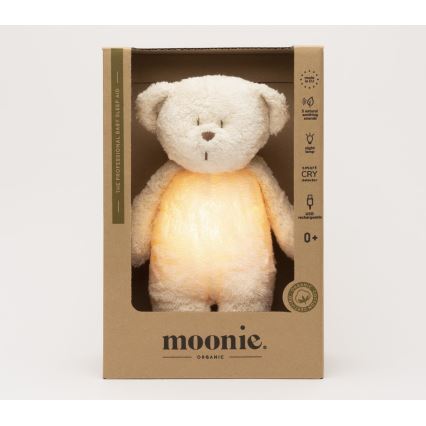 Moonie - Goskompis med melodi och ljus liten björn 2.0 organic polar