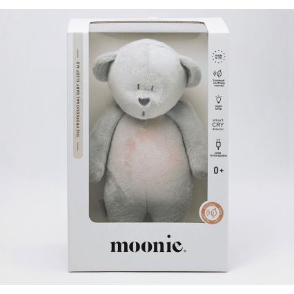 Moonie - Goskompis med melodi och ljus liten björn 2.0 silver