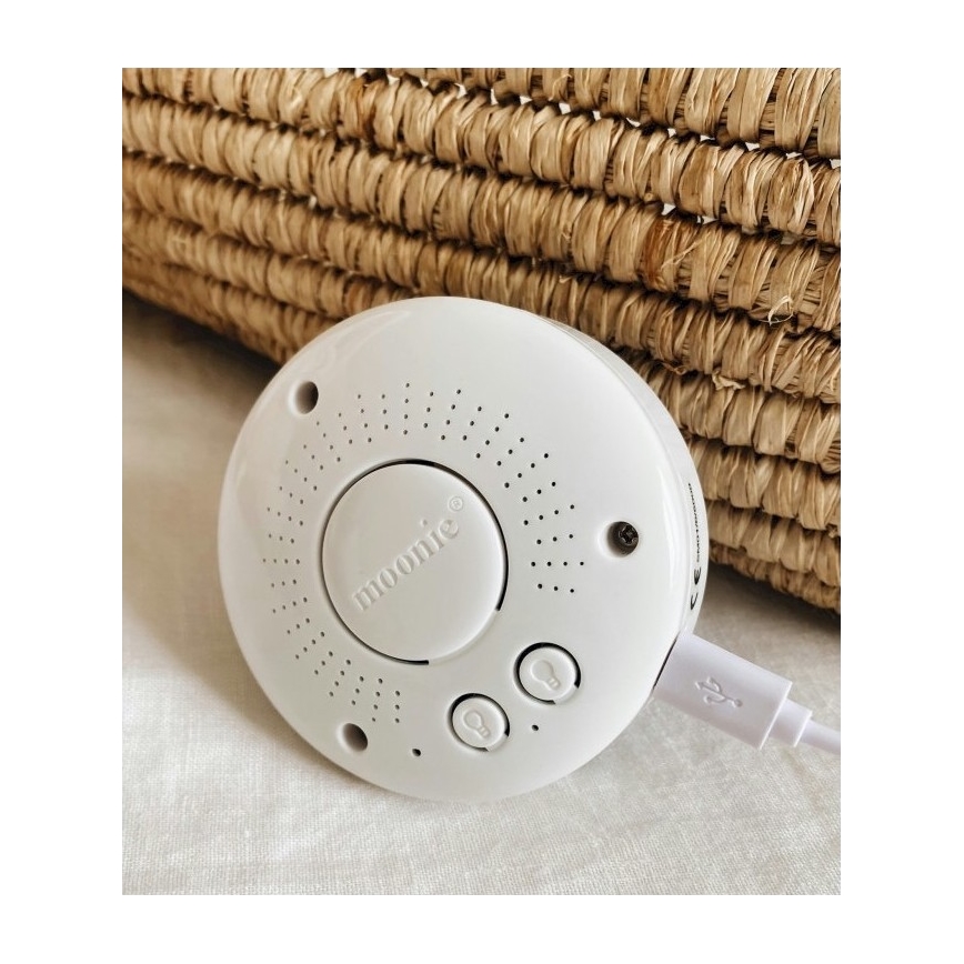 Moonie - Goskompis med melodi och ljus liten björn organic cappuccino natur