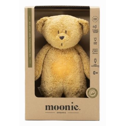 Moonie - Goskompis med melodi och ljus liten björn organic honungsremsor natur