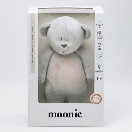 Moonie - Nattlampa för barn liten björn silver