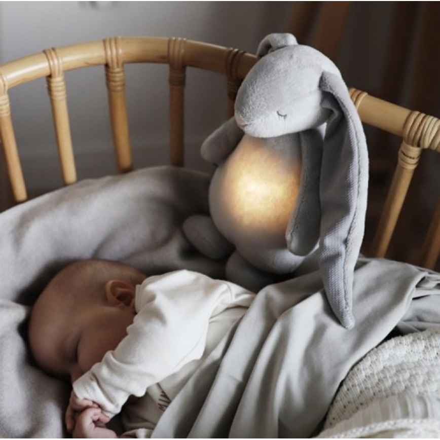 Moonie - Nattlampa med barn kanin moln