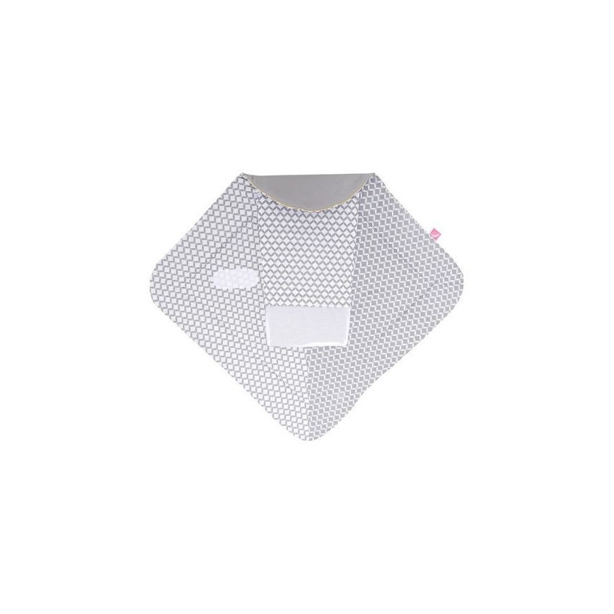 MOTHERHOOD - Swaddle med coconut matta CLASSICS 75x75 cm grå
