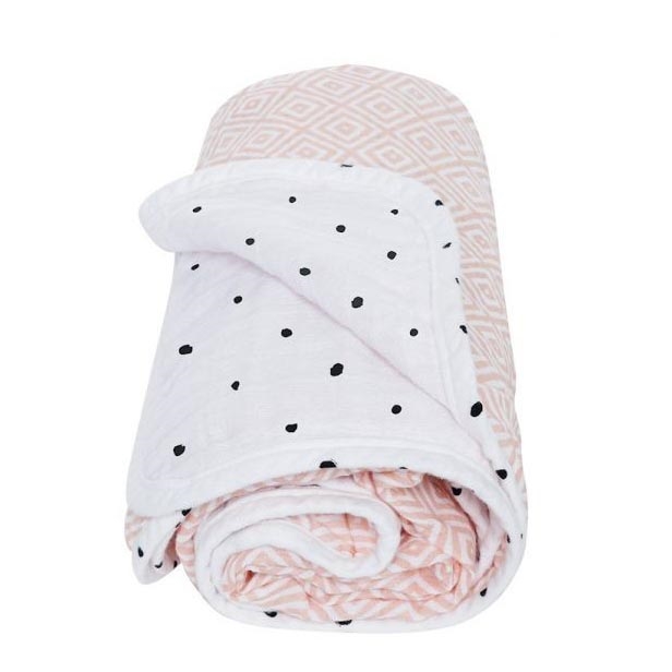 MOTHERHOOD - Two-ply muslinfilt i bomull 95x110 cm rosa