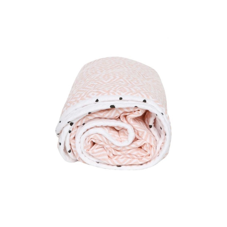 MOTHERHOOD - Two-ply muslinfilt i bomull 95x110 cm rosa