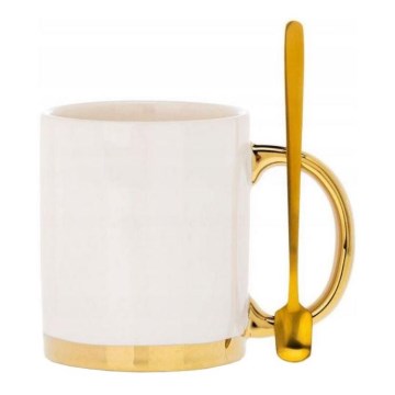 Mug with sked LANA krämig/gyllene