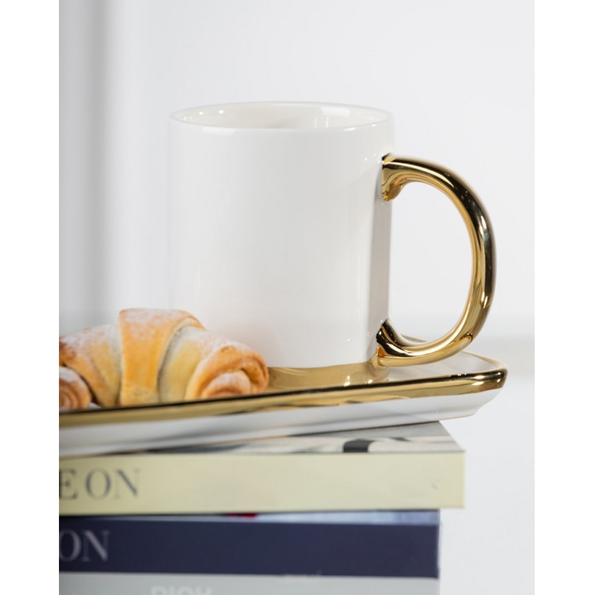 Mug with sked LANA krämig/gyllene