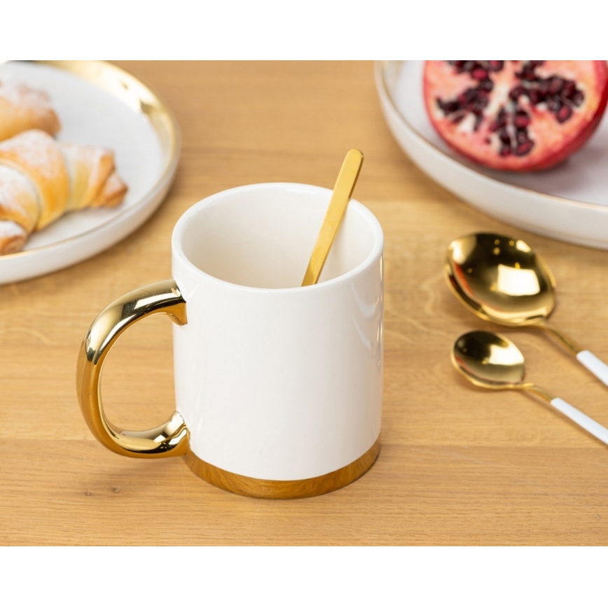 Mug with sked LANA krämig/gyllene