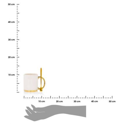 Mug with sked LANA krämig/gyllene