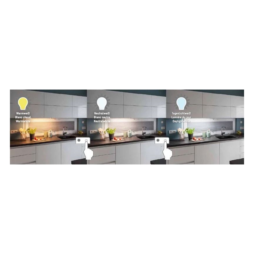 Müller-Licht - LED lampa för undersidan av köksskåp med sensor CASSIA LED/8W/230V 3000/4000/6500K