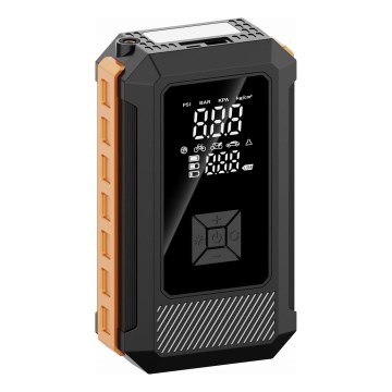 Multifunktionell startbooster med inbyggd kompressor – 8000 mAh