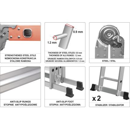 Multifunktionell stege 3,4 m