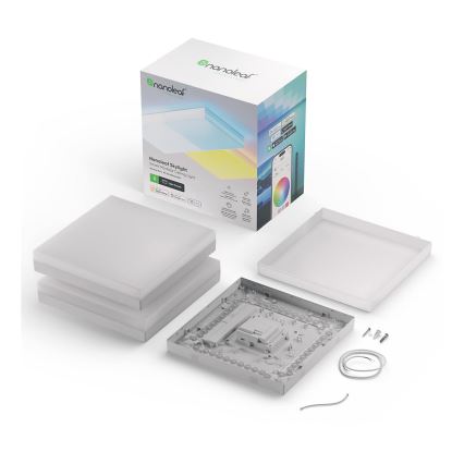 Nanoleaf - KIT 3x RGBW Dimbar taklampa SKYLIGHT 1xLED/18W/230V + 2xLED/16W/230V 2700-6500K Wi-Fi