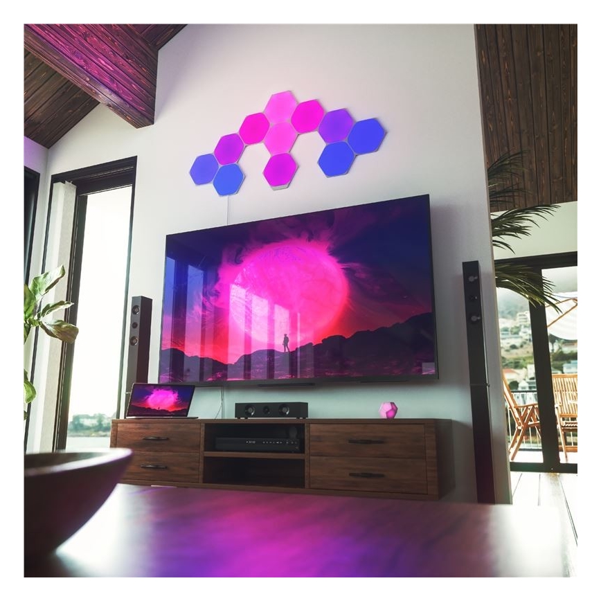 Nanoleaf - KIT 9x LED RGB Ljusreglerad panel SHAPES HEXAGON LED/2W/230V 1200-6500K Wi-Fi