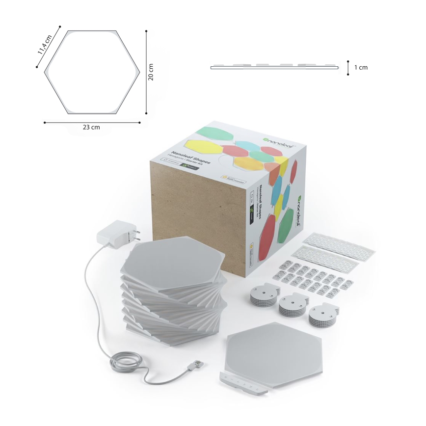 Nanoleaf - KIT 15x LED RGB Ljusreglerad panel LED/2W/230V 1200-6500K Wi-Fi