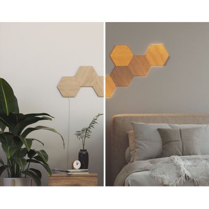 Nanoleaf - KIT 3x LED ljusreglerad panel HEXAGONS LED/2W/230V Wi-Fi