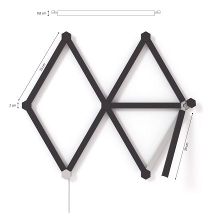 Nanoleaf - Set med rälsskydd LINES 9 delar svart matt