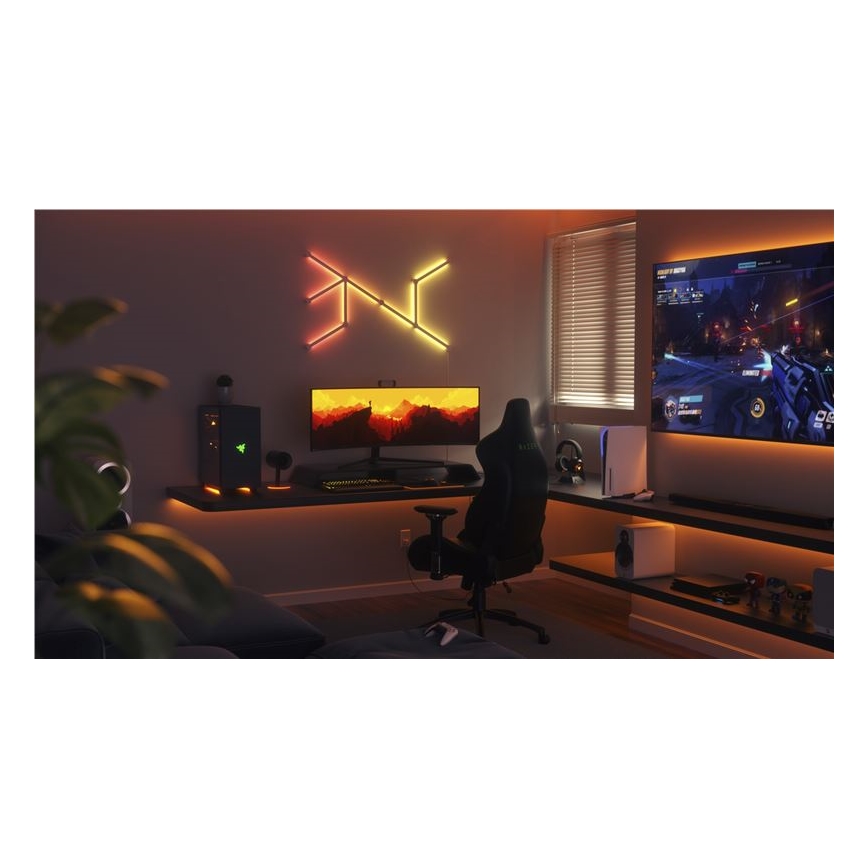 Nanoleaf - KIT 9x LED RGBW Ljusreglerad skena LINES LED/2W/230V 1200-6000K Wi-Fi