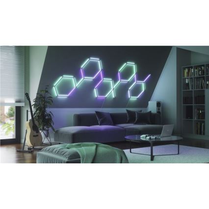 Nanoleaf - KIT 9x LED RGBW Ljusreglerad skena LINES LED/2W/230V 1200-6000K Wi-Fi