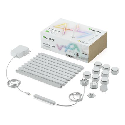 Nanoleaf - KIT 9x LED RGBW Ljusreglerad skena LINES LED/2W/230V 1200-6000K Wi-Fi