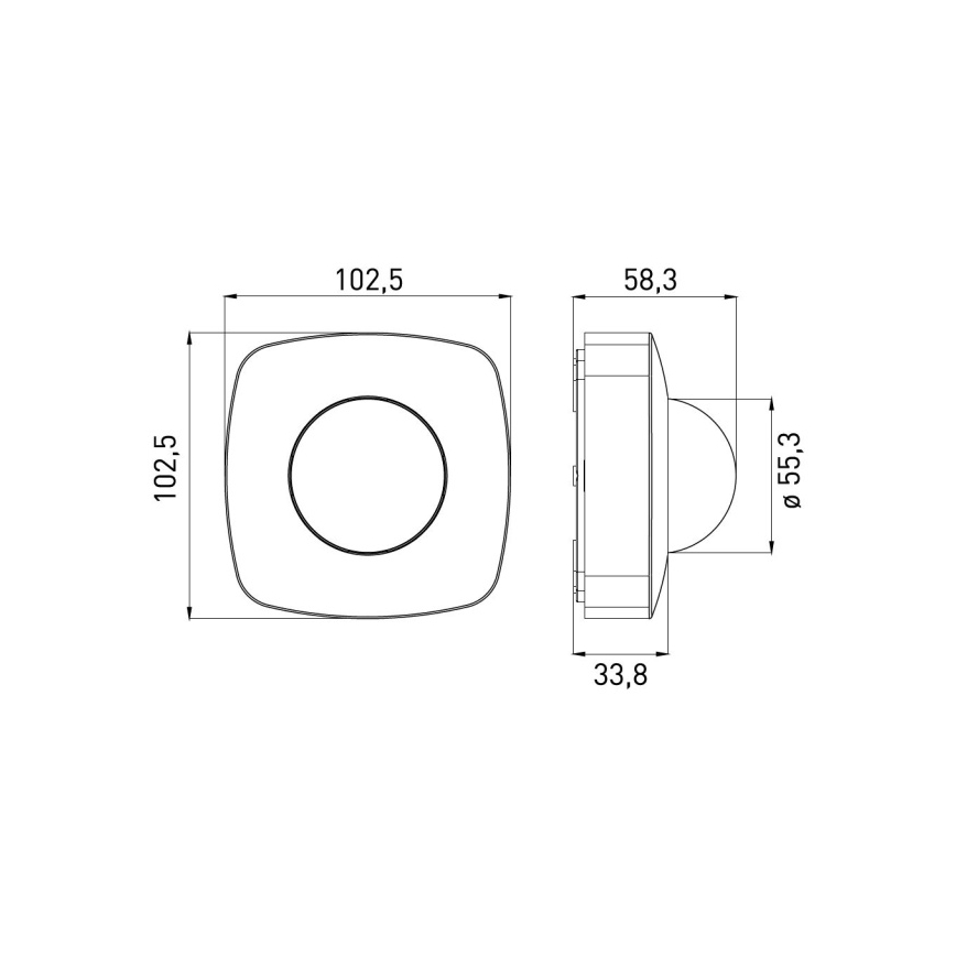Närvarosensor PRES SENSOR 2000W svart