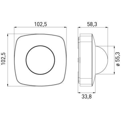 Närvarosensor PRES SENSOR 2000W vit