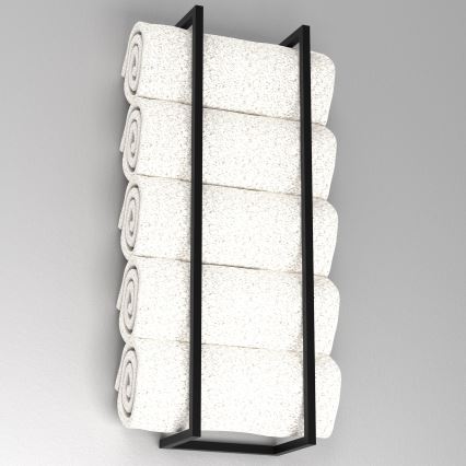 Nástěnný držák ručníků 78x23 cm svart