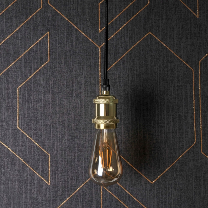 Nätaggregat kabel 1xE27/20W/230V guld