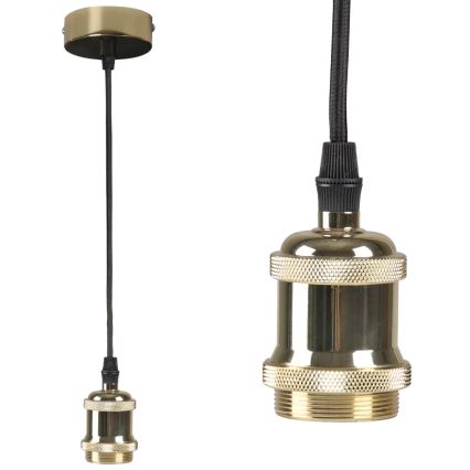 Nätaggregat kabel 1xE27/20W/230V guld