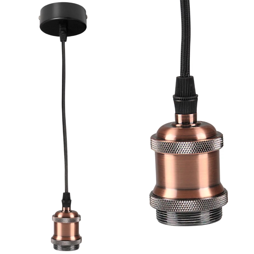 Nätaggregat kabel 1xE27/20W/230V koppar