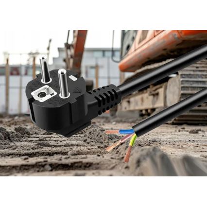 Nätkabel 3 m, 230 V, svart