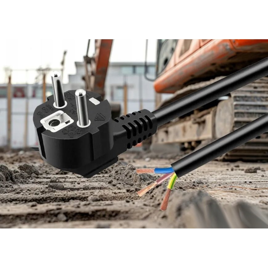 Nätkabel 3 m, 230 V, svart