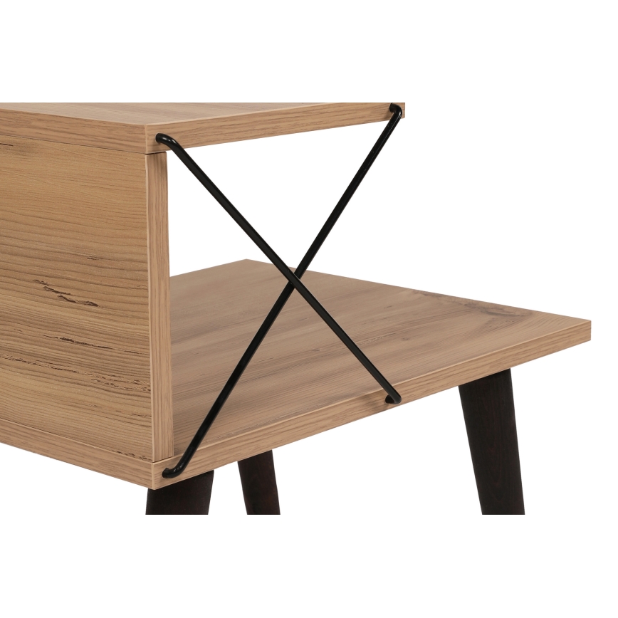 Nattduksbord CROSS 55x50 cm brun