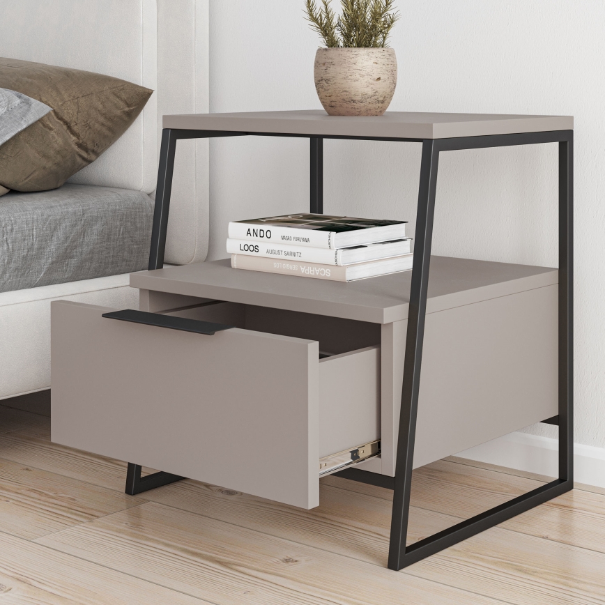 Nattduksbord ORI svart/taupe