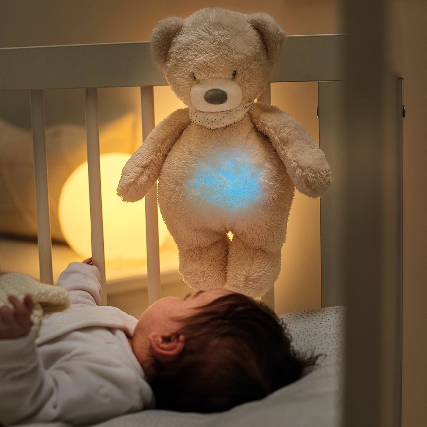 Nattou - Goskompis med melodi och ljus SLEEPY BEAR 04.01.2001 brun