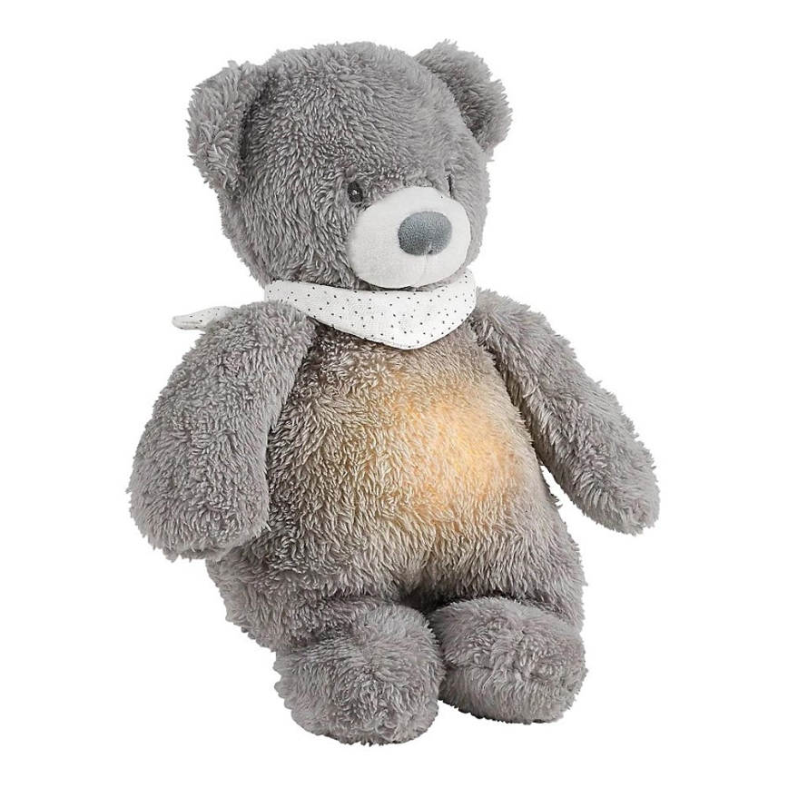 Nattou - Goskompis med melodi och ljus SLEEPY BEAR 04.01.2001 grå