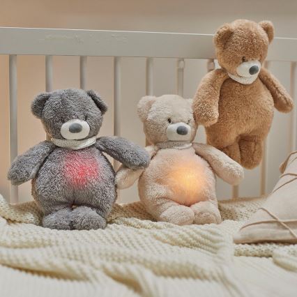Nattou - Goskompis med melodi och ljus SLEEPY BEAR 04.01.2001 grå
