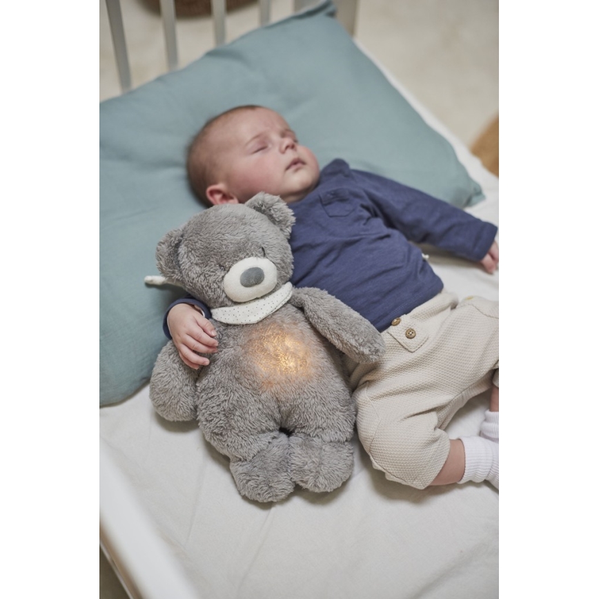 Nattou - Goskompis med melodi och ljus SLEEPY BEAR 04.01.2001 grå