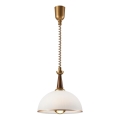 Nedhissbar taklampa CHIARA 1xE27/60W/230V brun/bok
