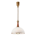 Nedhissbar taklampa CHIARA 1xE27/60W/230V mörkbrun/bok