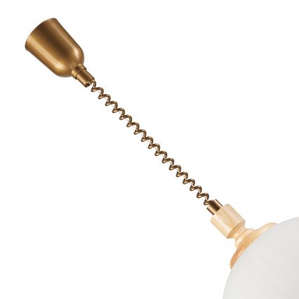 Nedhissbar taklampa RAMONA 1xE27/60W/230V beige/ljusbrun/pine